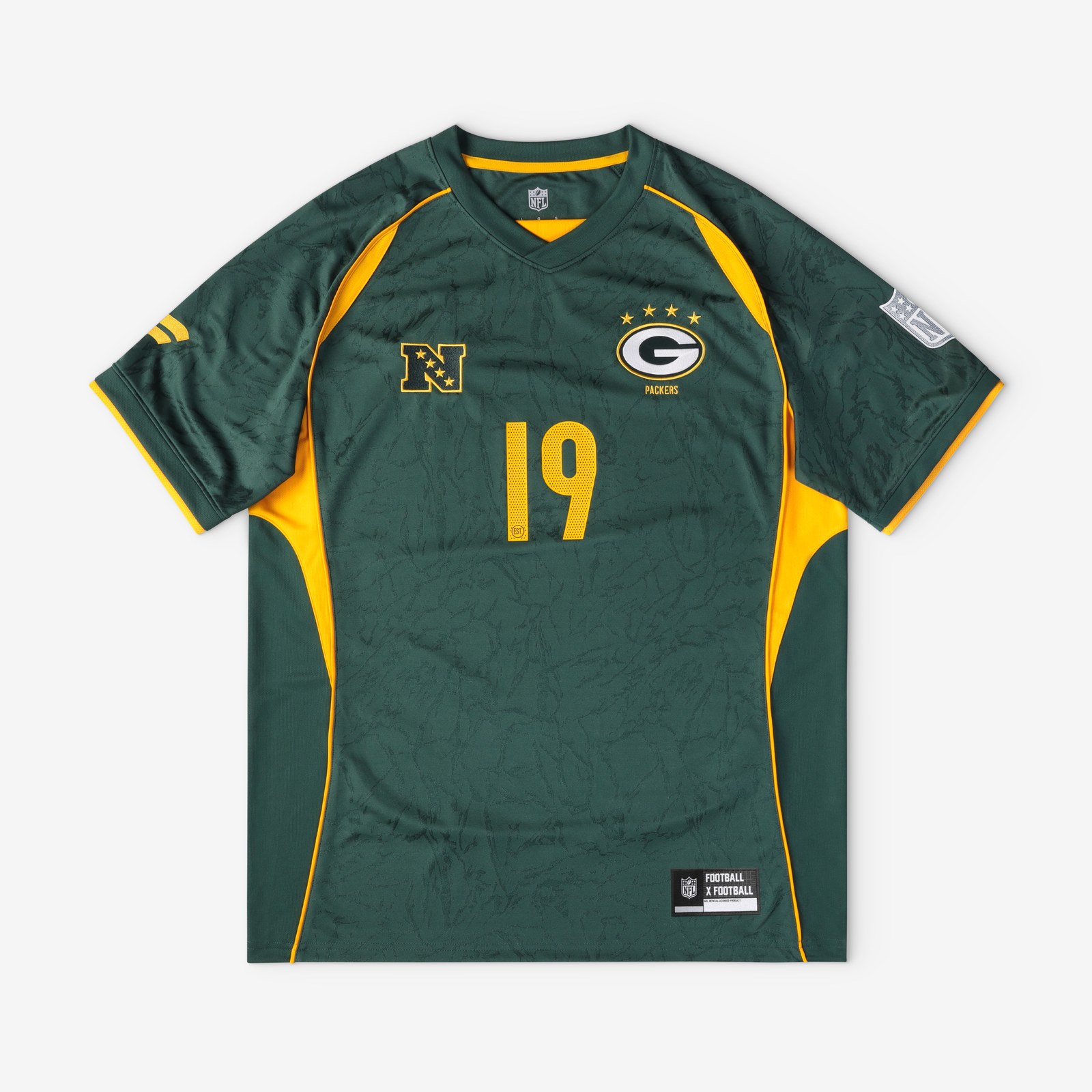 Green Bay Packers Youth Football x Football V-Neck Fan Top - Green