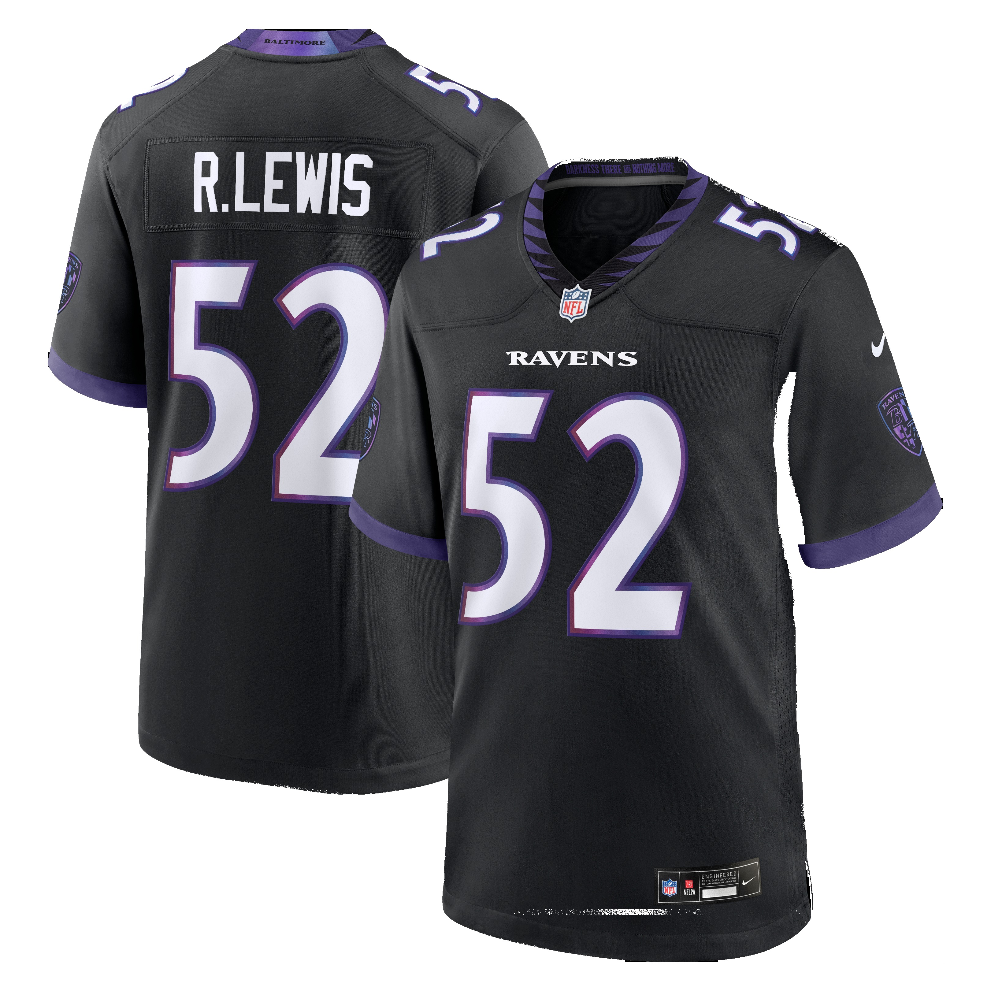 Men's Baltimore Ravens Ray Lewis Black Alternate Retired Player Game Jersey