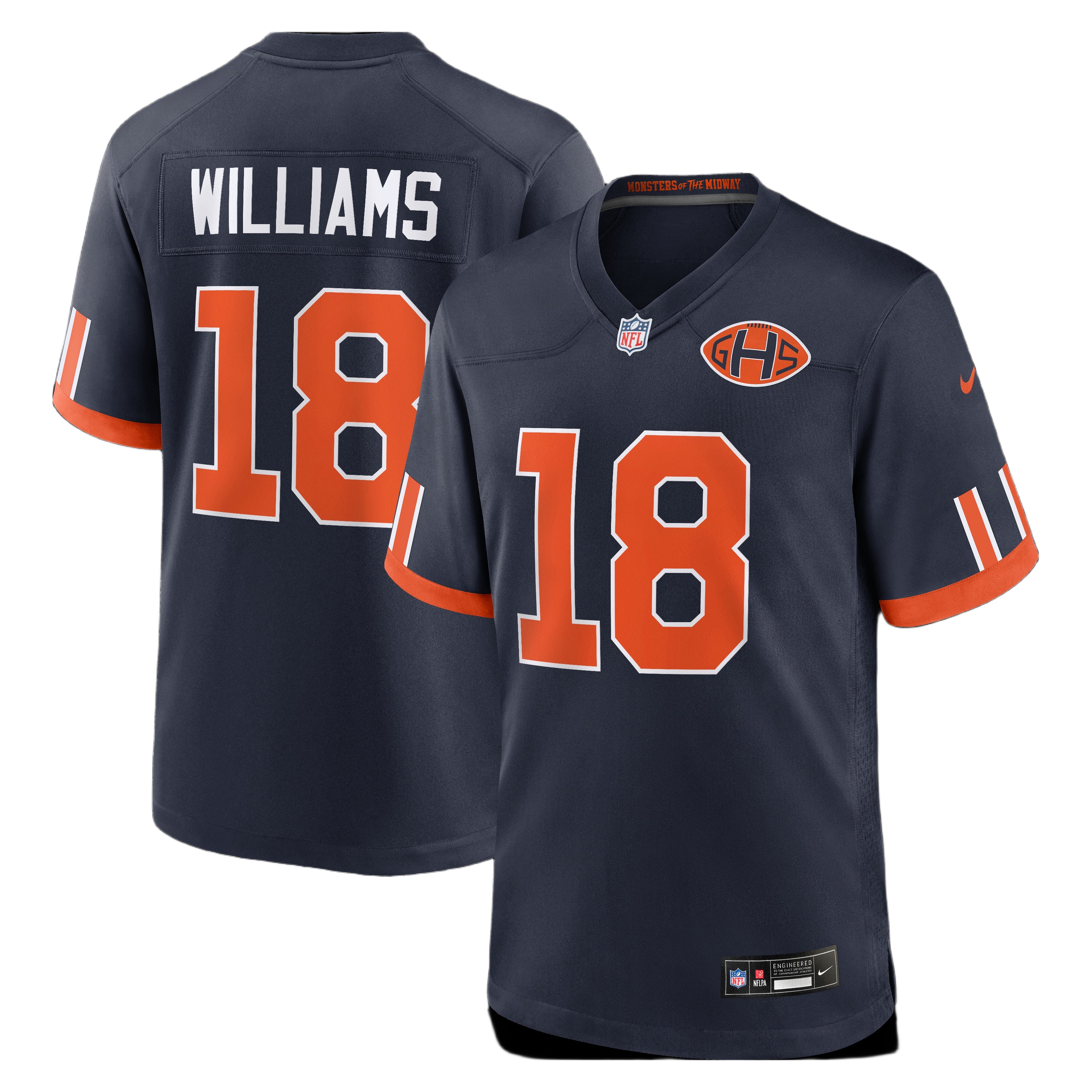 Men's Chicago Bears Caleb Williams Navy 2026 Rivalries Collection Game Jersey