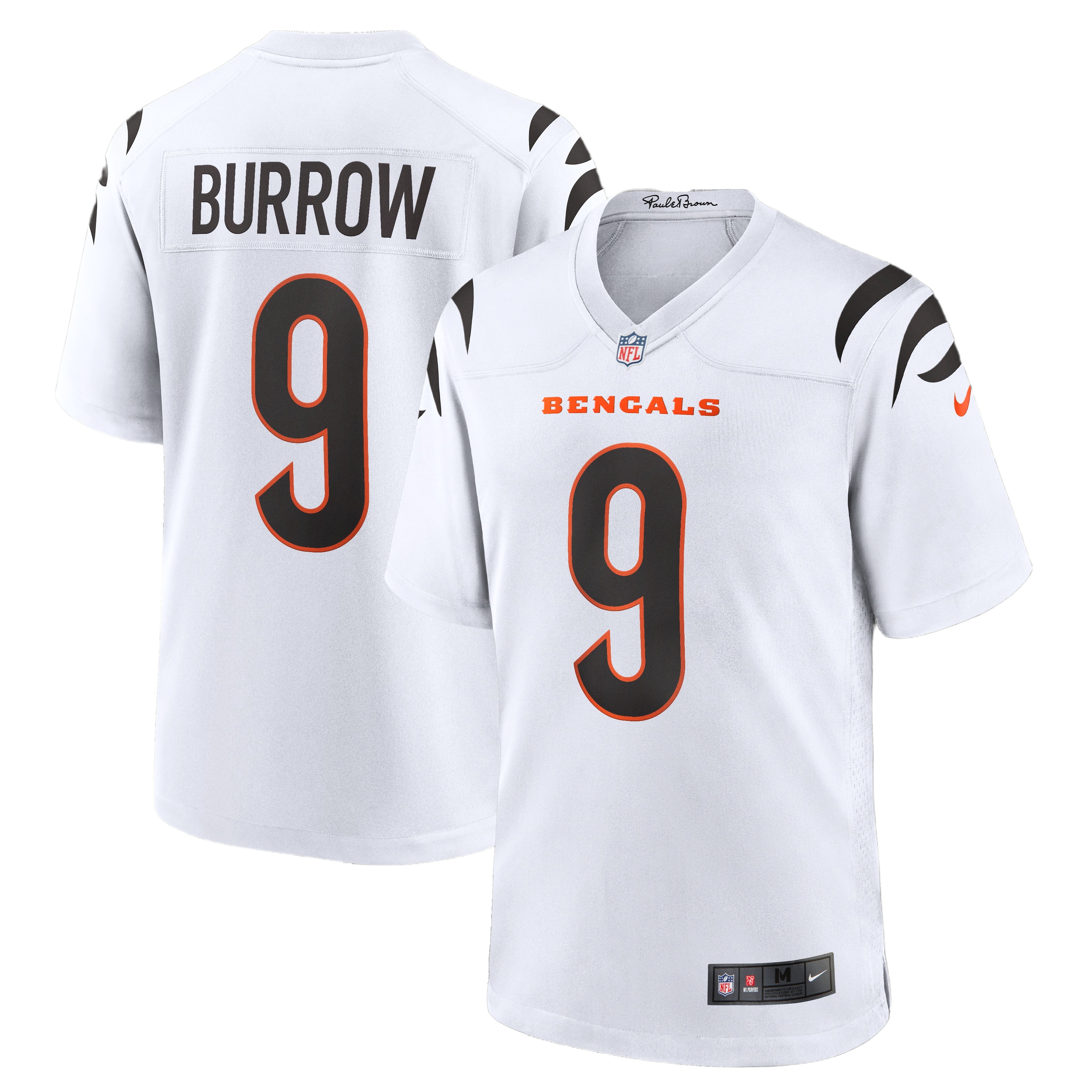 Men's Cincinnati Bengals Joe Burrow White Game Jersey