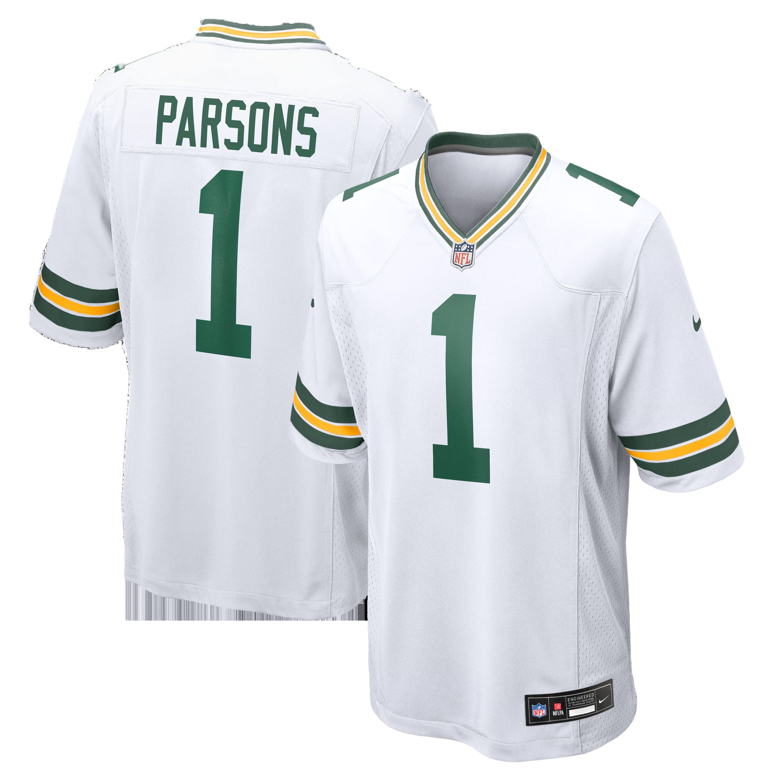 Men's Green Bay Packers Micah Parsons White Game Player Jersey
