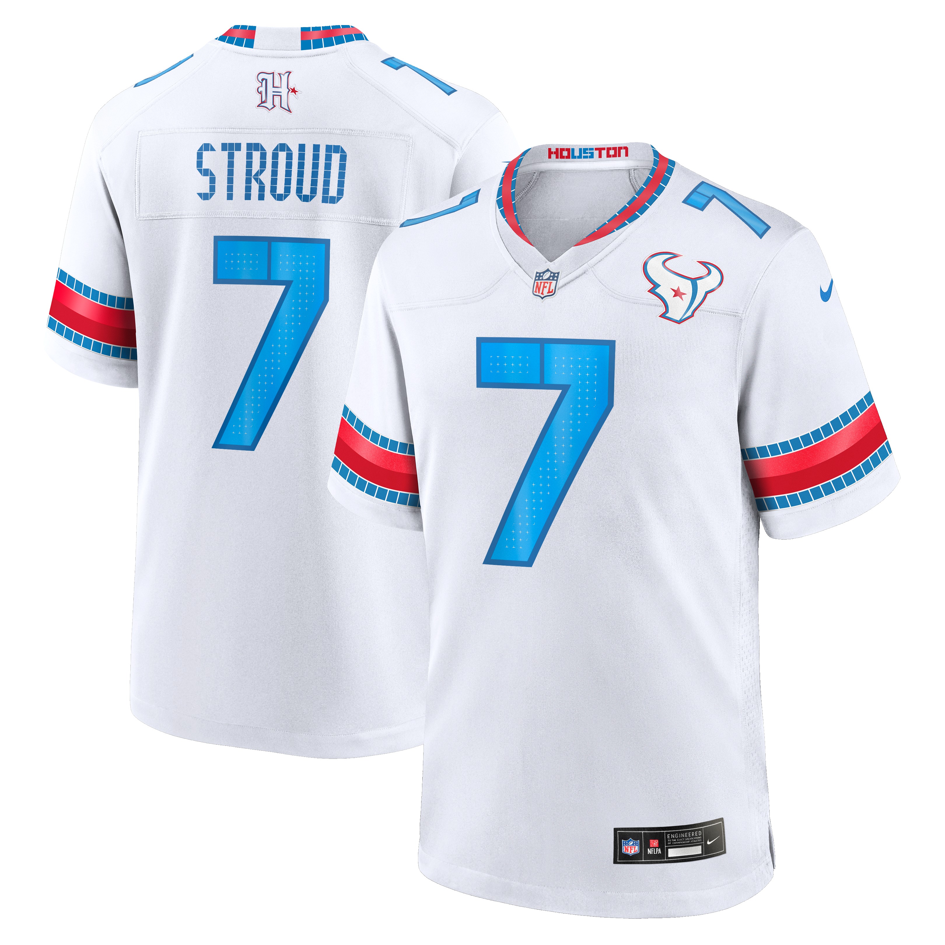 Men's Houston Texans C.J. Stroud White 2026 Rivalries Collection Game Jersey