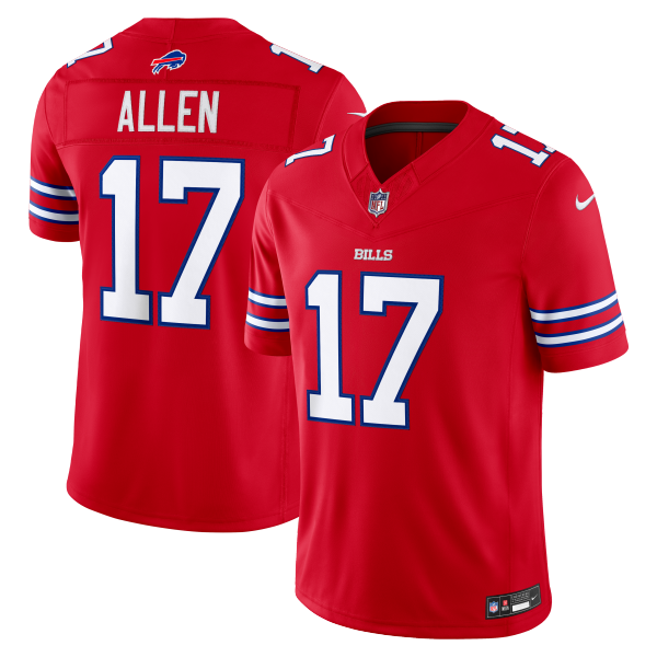 Men's Buffalo Bills Josh Allen Red Alternate Stitched Limited Jersey