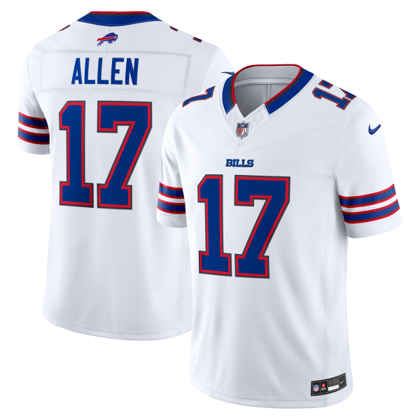 Men's Buffalo Bills Josh Allen White Stitched Limited Jersey