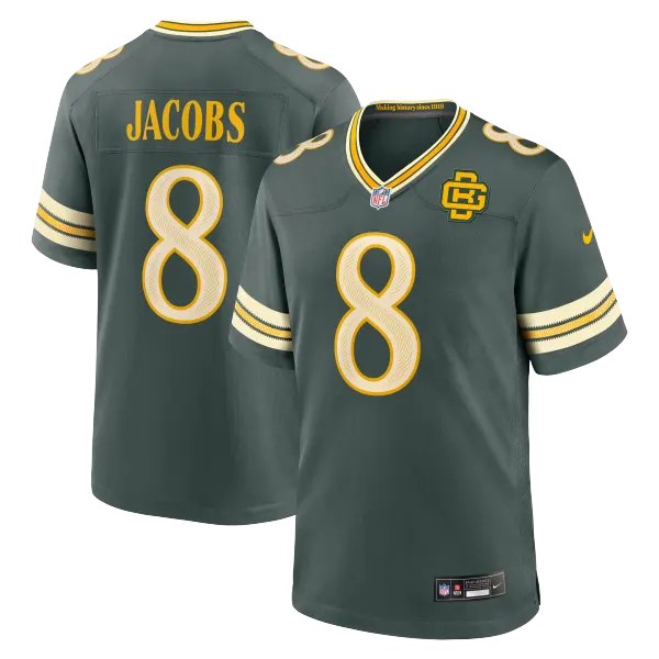 Men's Green Bay Packers Josh Jacobs Green 2026 Rivalries Collection Game Jersey