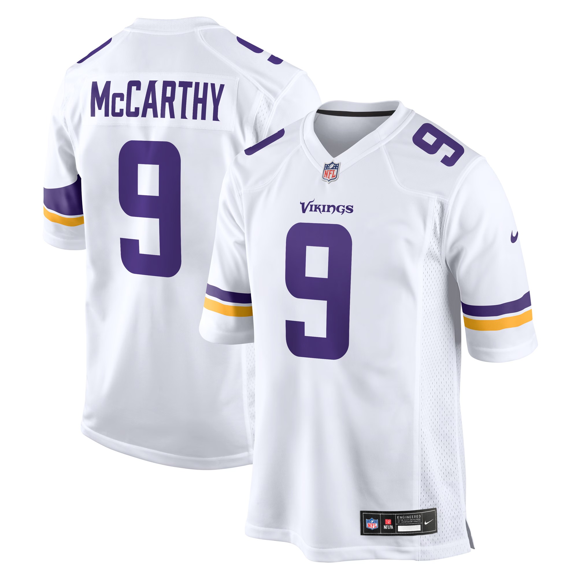 Men's Minnesota Vikings J.J. McCarthy White Game Jersey