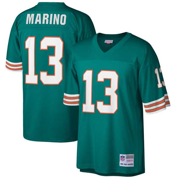 Men's Miami Dolphins Dan Marino Aqua Big & Tall 1984 Retired Player Replica Jersey