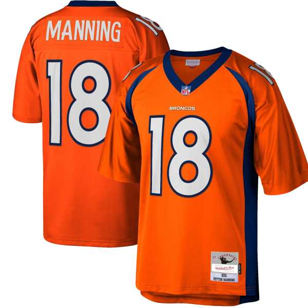 Men's Denver Broncos Peyton Manning Orange Big & Tall 2015 Retired Player Replica Jersey