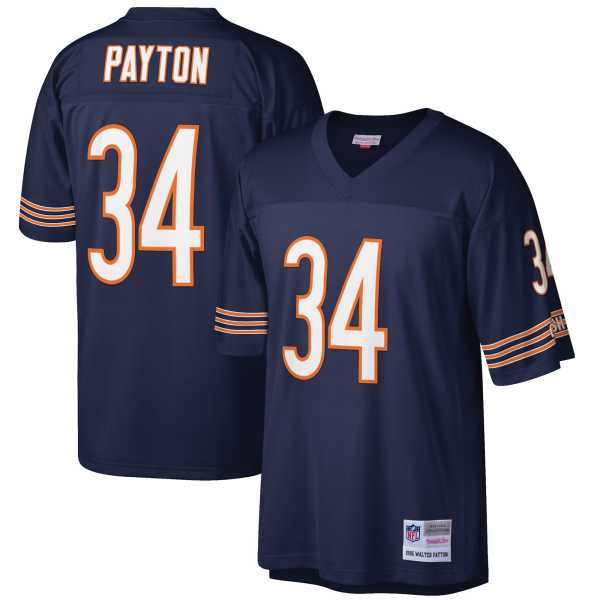 Men's Chicago Bears Walter Payton Navy Big & Tall 1985 Retired Player Replica Jersey