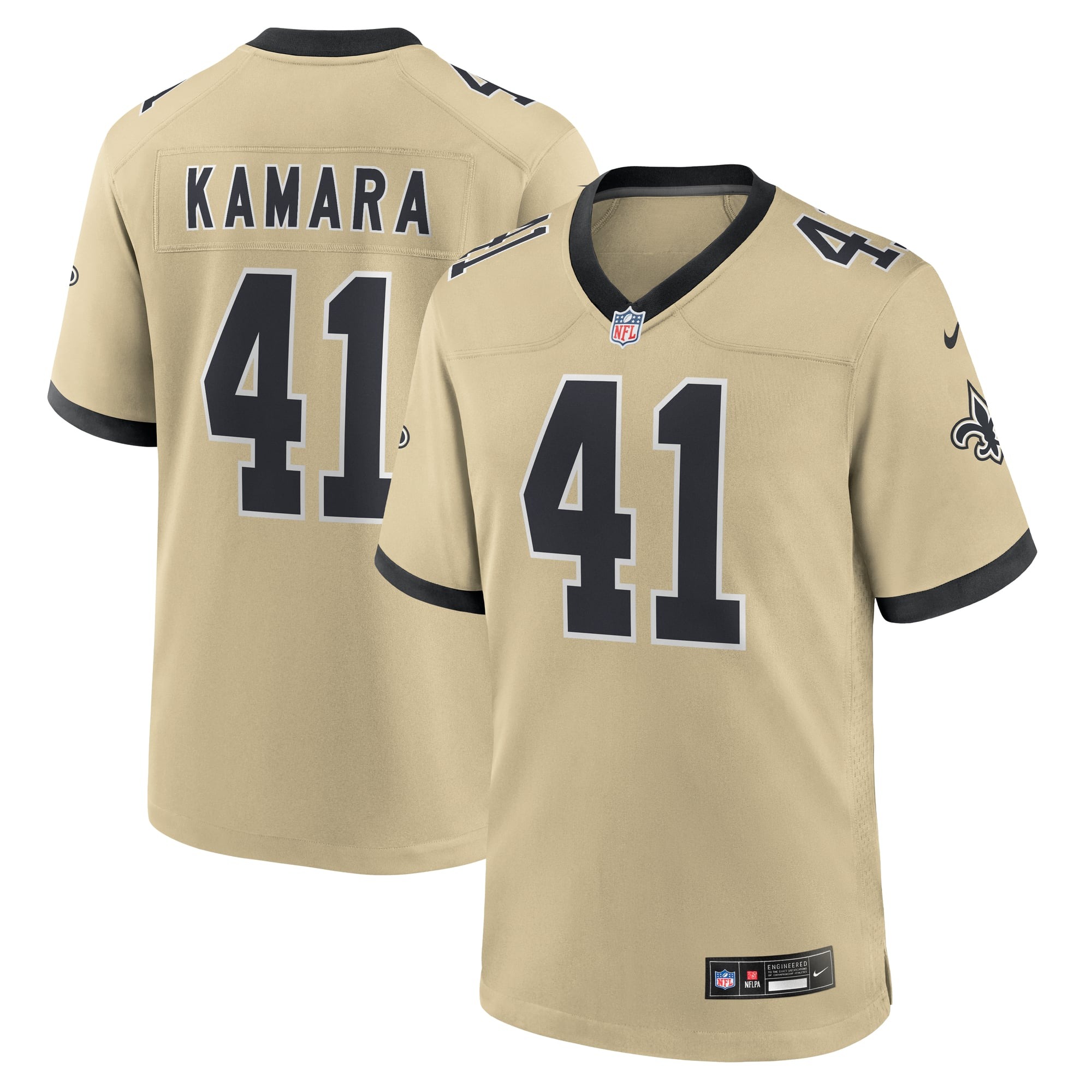 Men's New Orleans Saints Alvin Kamara Gold Gameday Golds Alternate Game Player Jersey