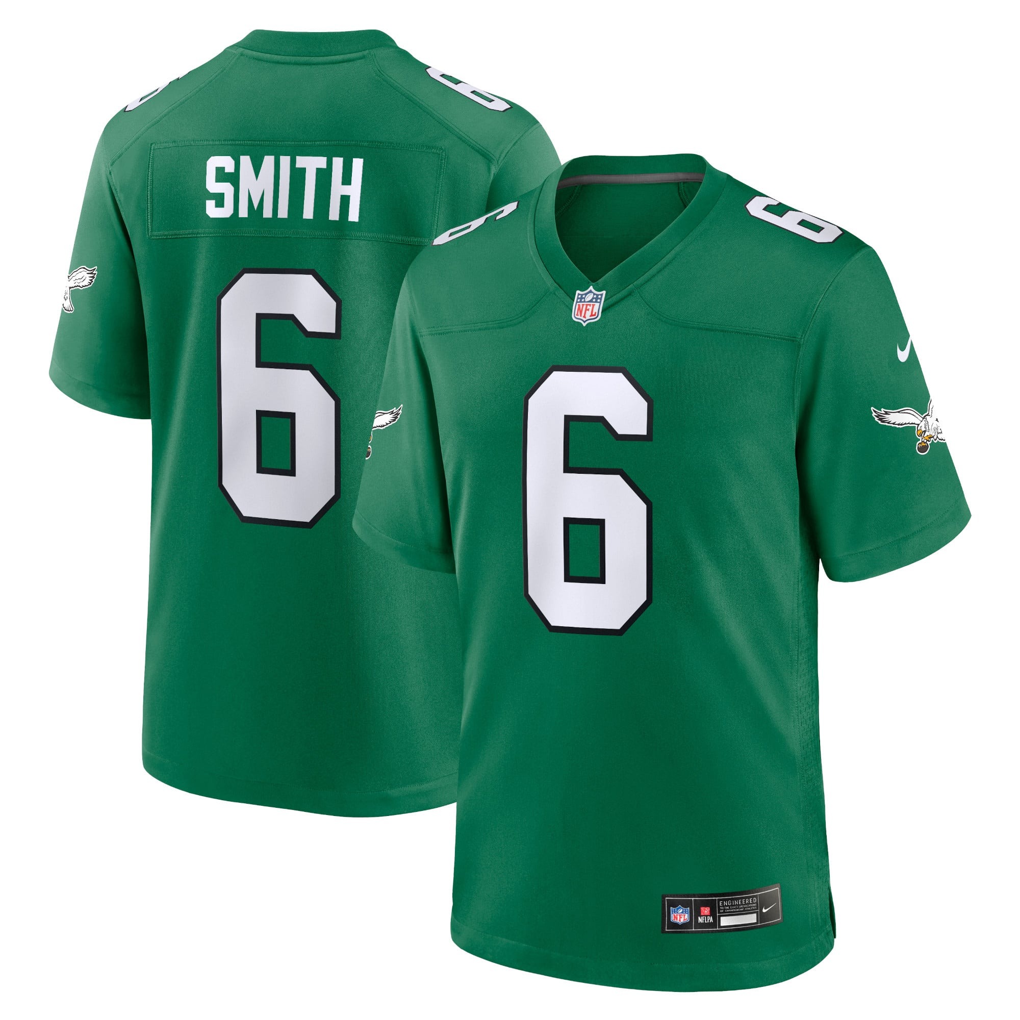 Men's Philadelphia Eagles DeVonta Smith Kelly Green Alternate Game Player Jersey