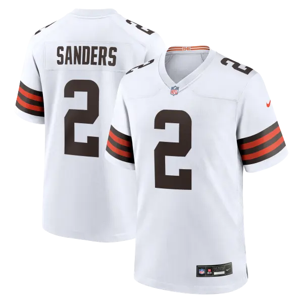 Men's Cleveland Browns Shedeur Sanders White Game Jersey
