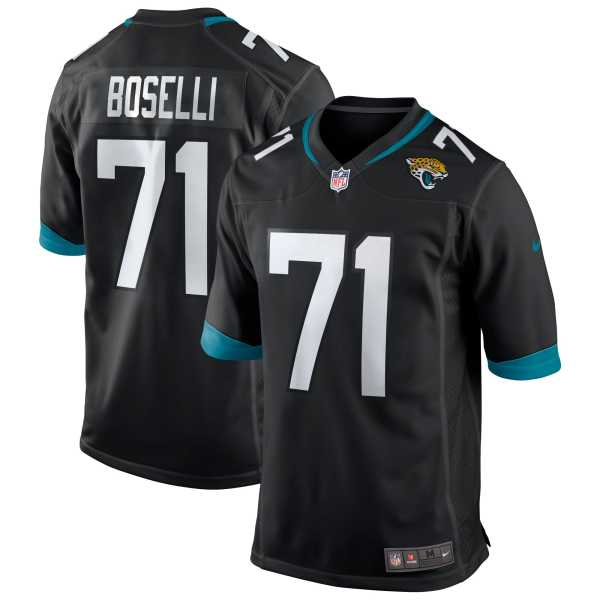 Men's Jacksonville Jaguars Tony Boselli Black Retired Player Alternate Game Jersey