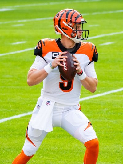 Joe Burrow in his NFL uniform