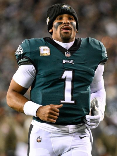 Jalen Hurts in his NFL uniform