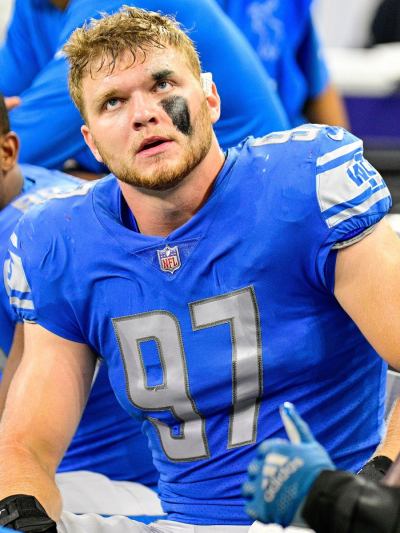 Aidan Hutchinson in his NFL uniform