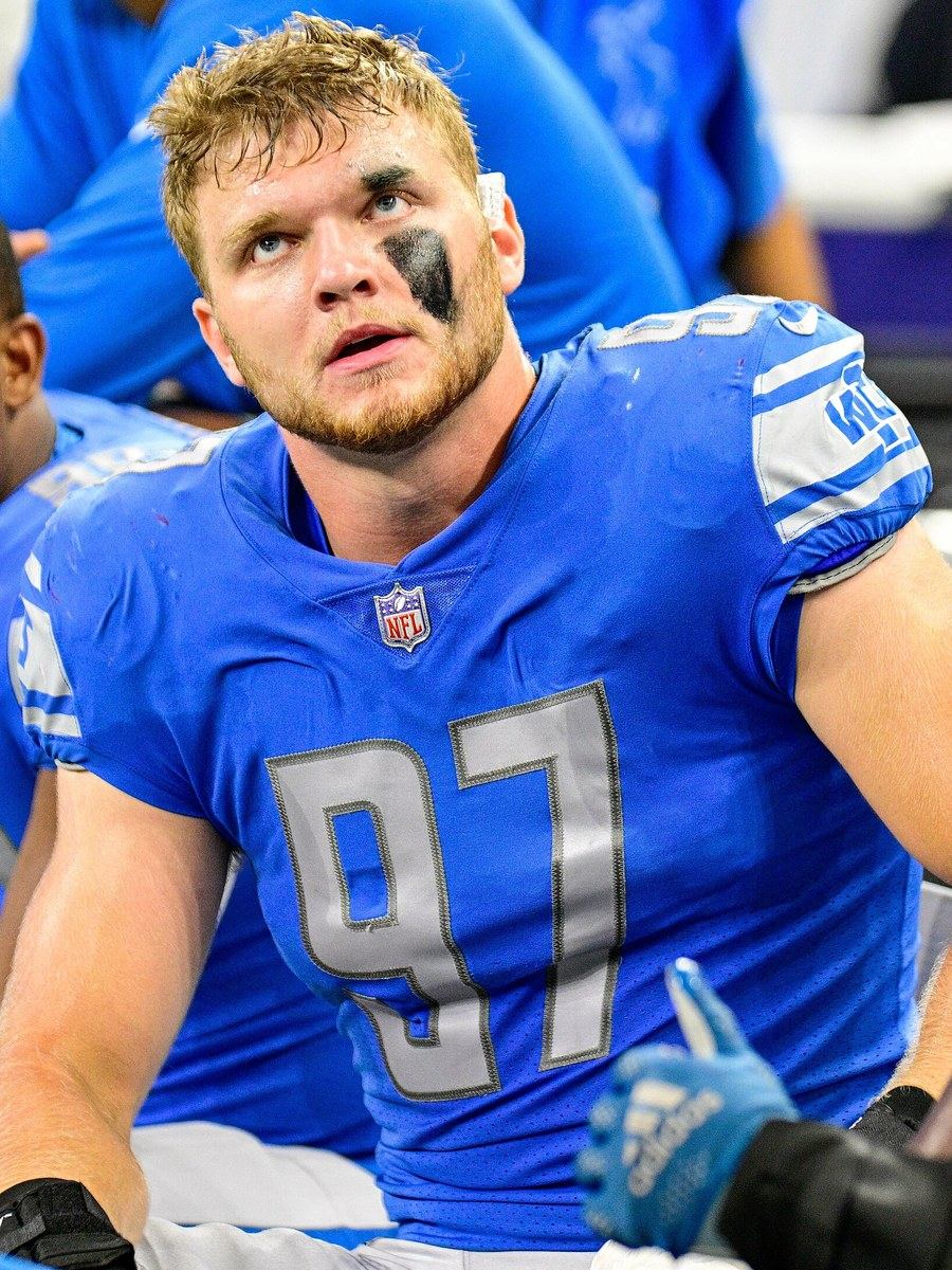 Aidan Hutchinson in his NFL uniform