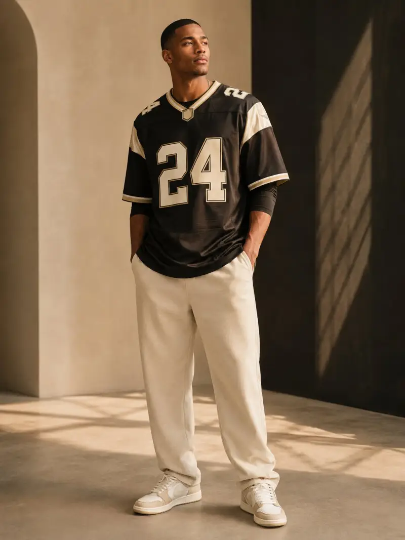 Men's NFL jerseys styled for everyday wear