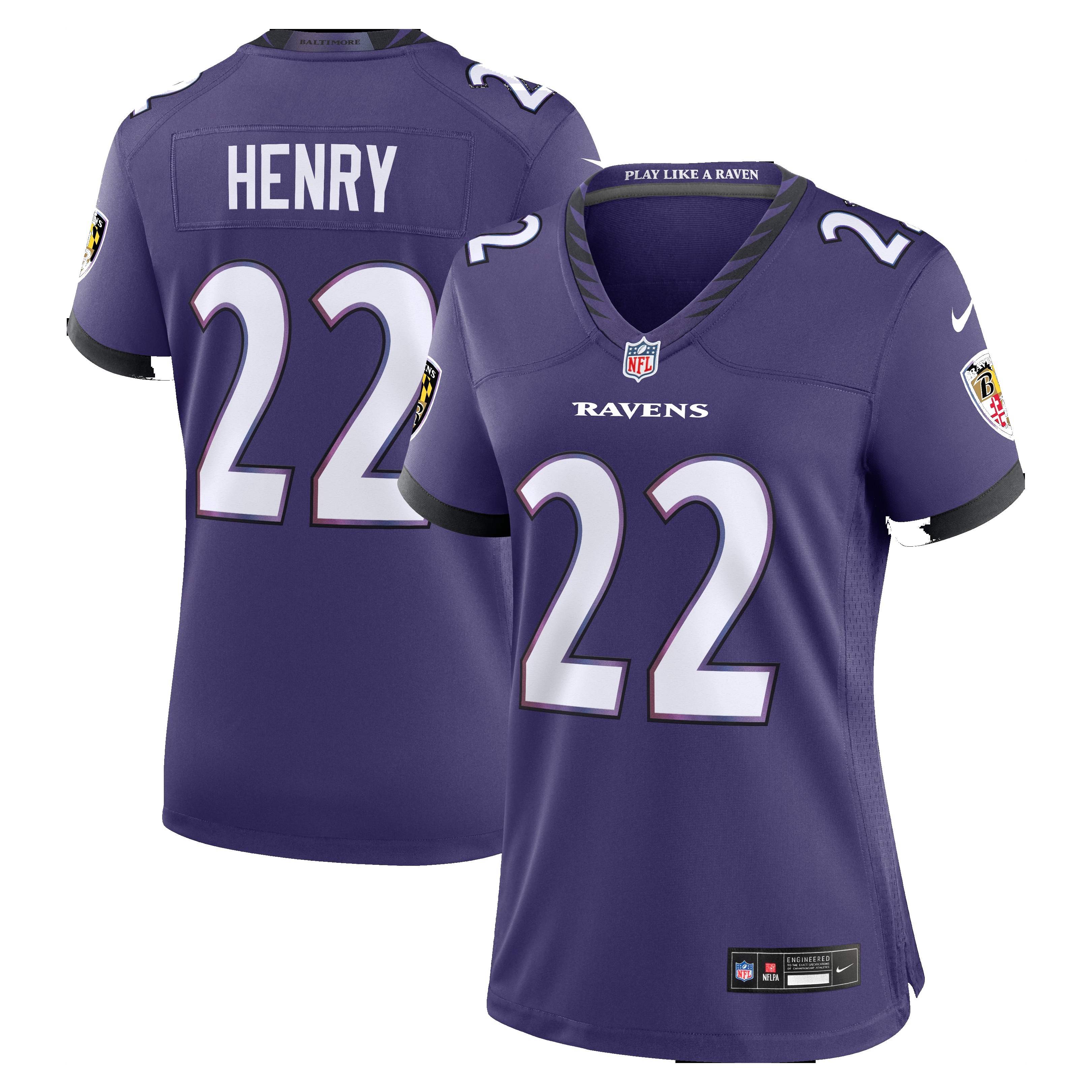 Women's Baltimore Ravens Derrick Henry Purple Team Game Jersey