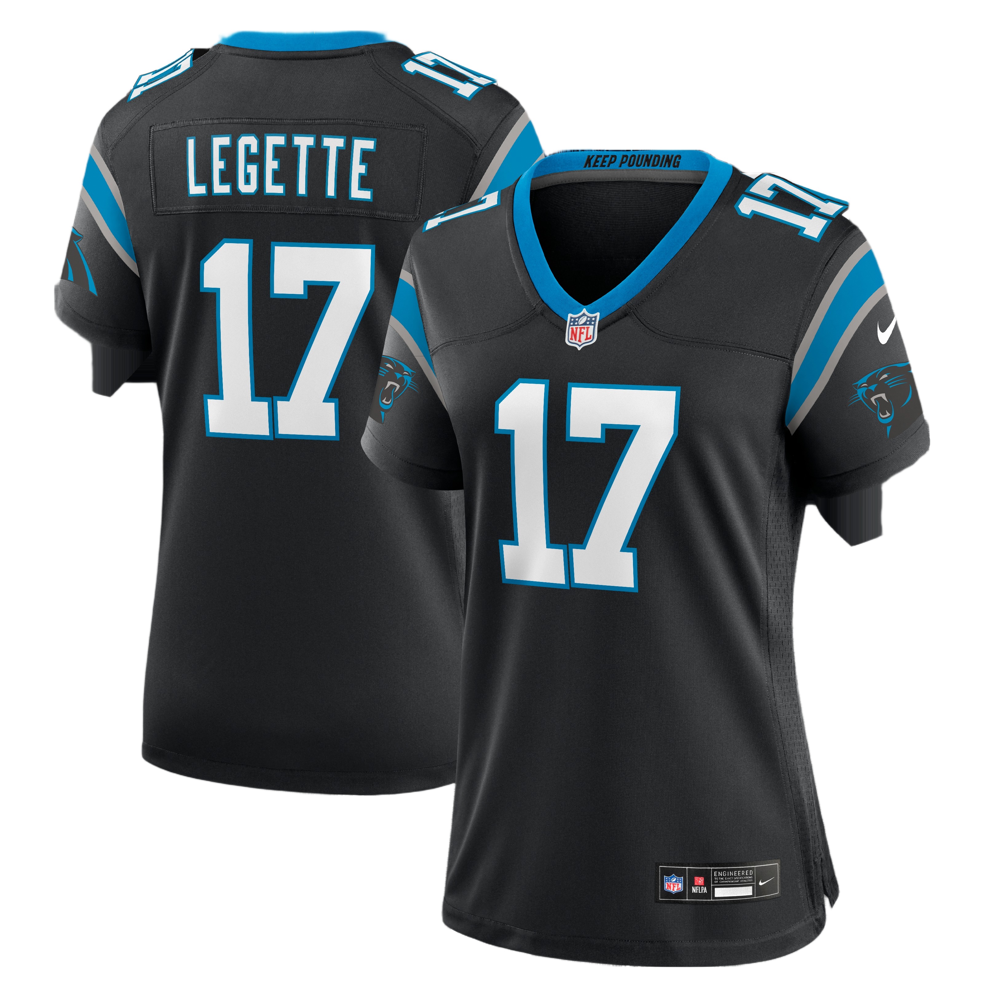 Women's Carolina Panthers Xavier Legette Black Game Jersey