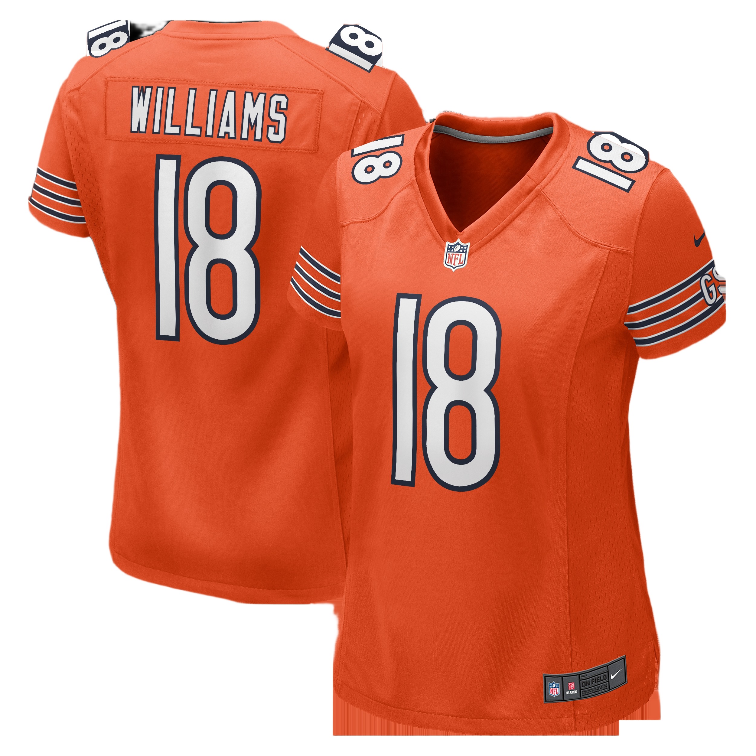 Women's Chicago Bears Caleb Williams Orange Alternate Game Jersey