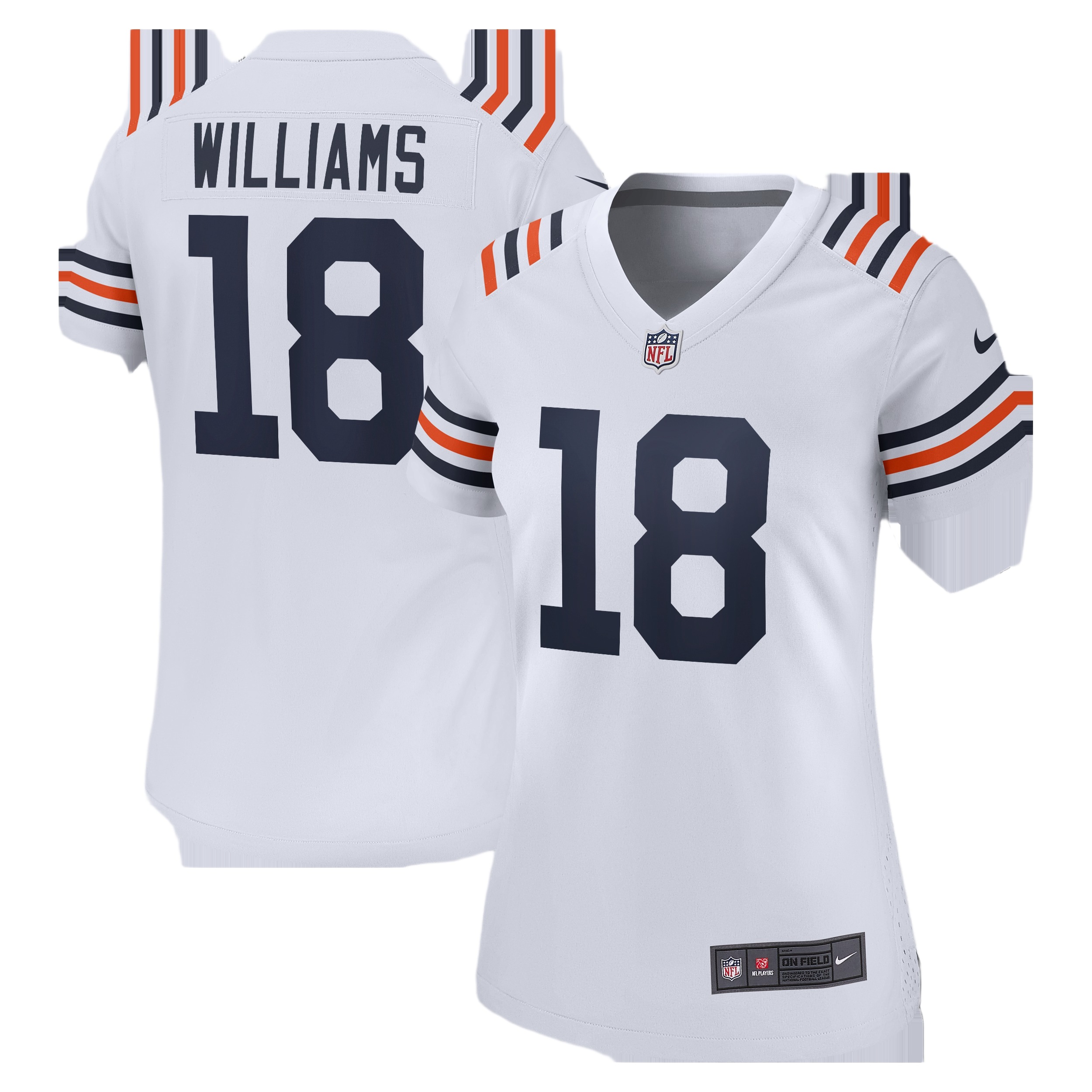 Women's Chicago Bears Caleb Williams White 2nd Alternate Game Player Jersey