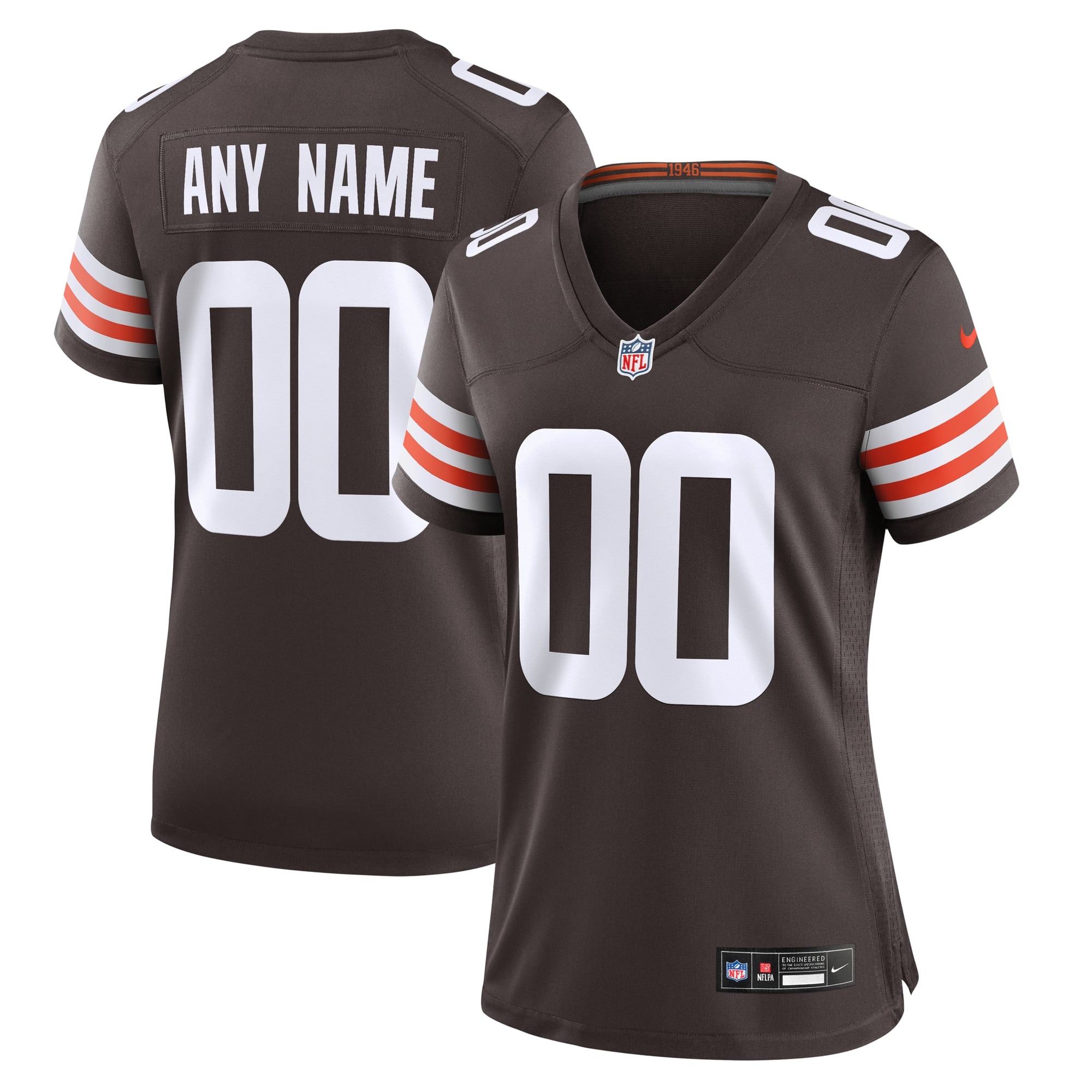 Women's Cleveland Browns Brown Custom Game Jersey