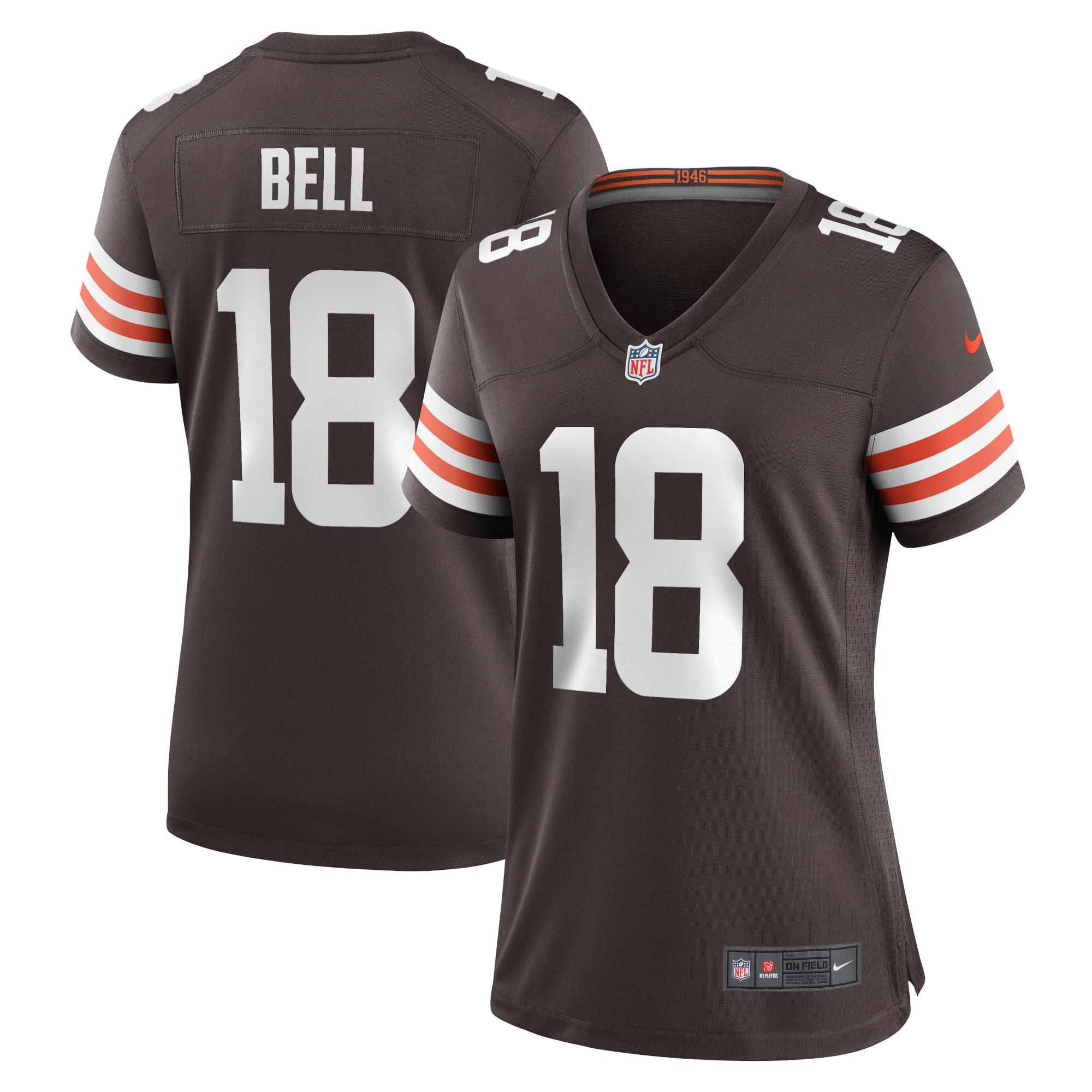 Women's Cleveland Browns David Bell Brown Game Jersey