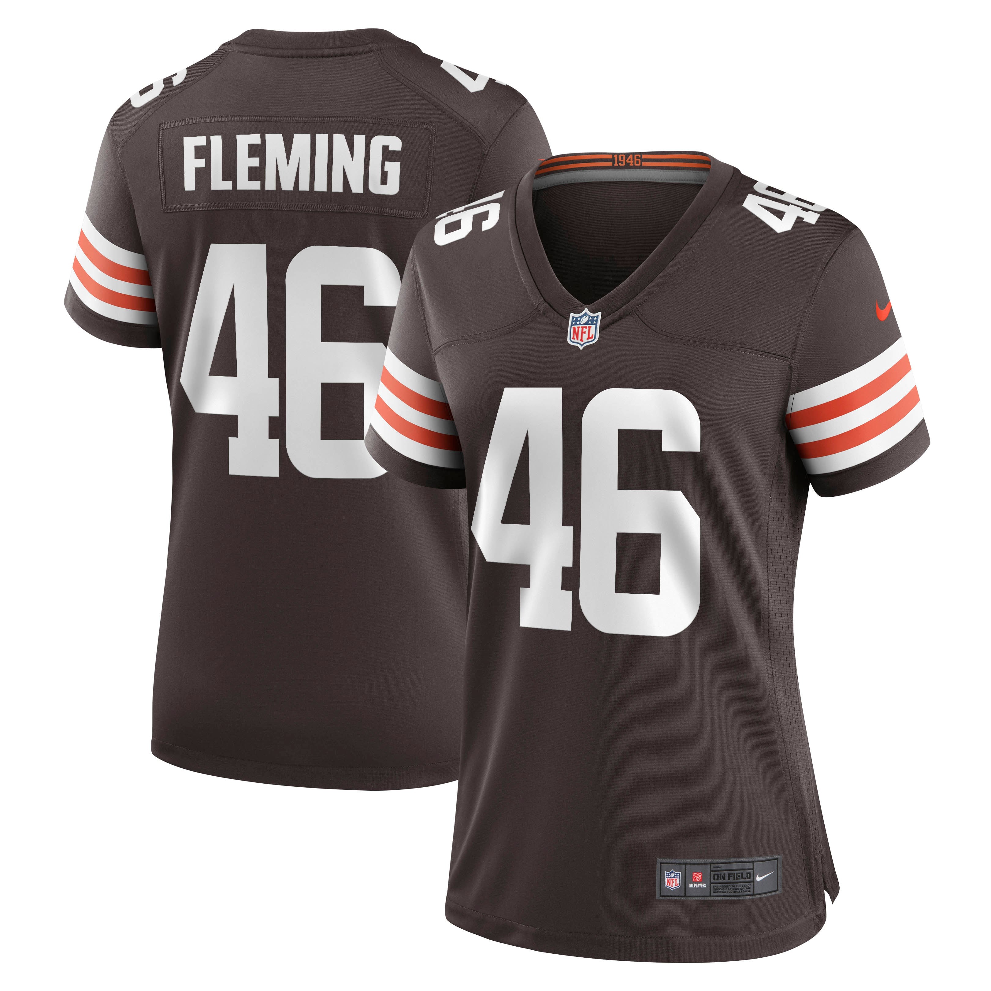 Women's Cleveland Browns Don Fleming Brown Retired Player Jersey