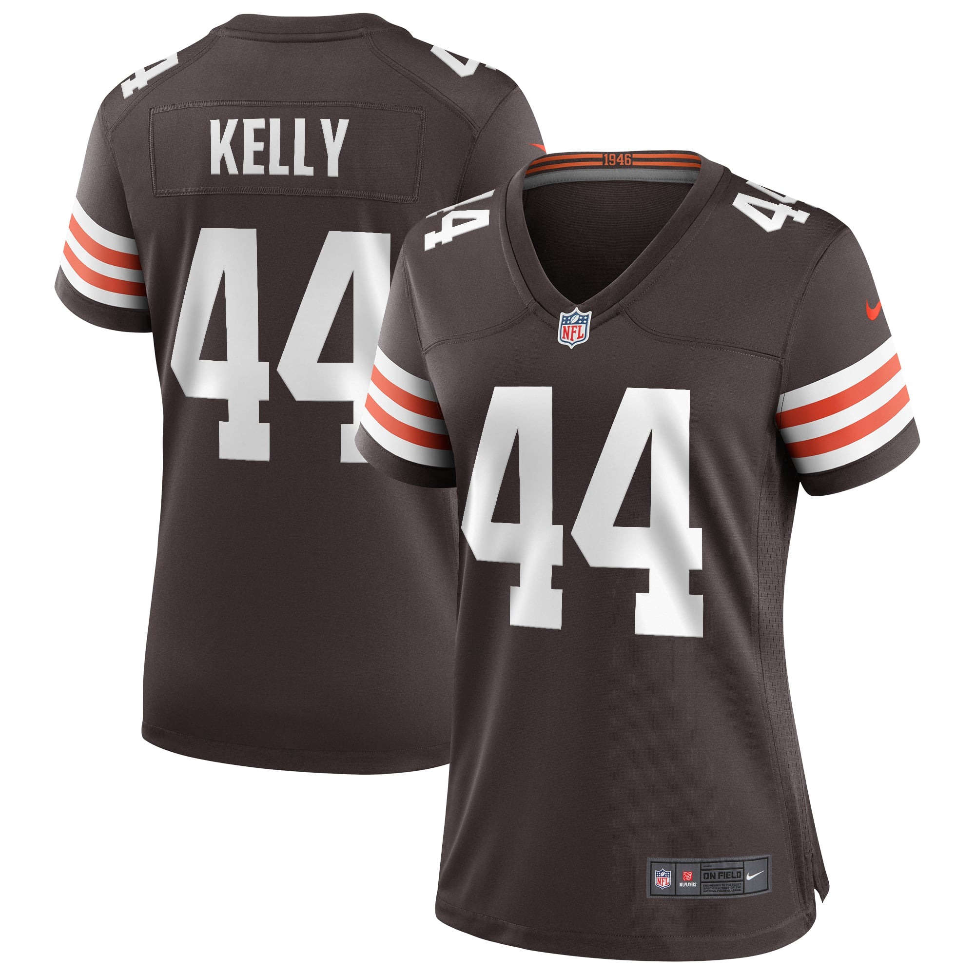Women's Cleveland Browns Leroy Kelly Brown Game Retired Player Jersey