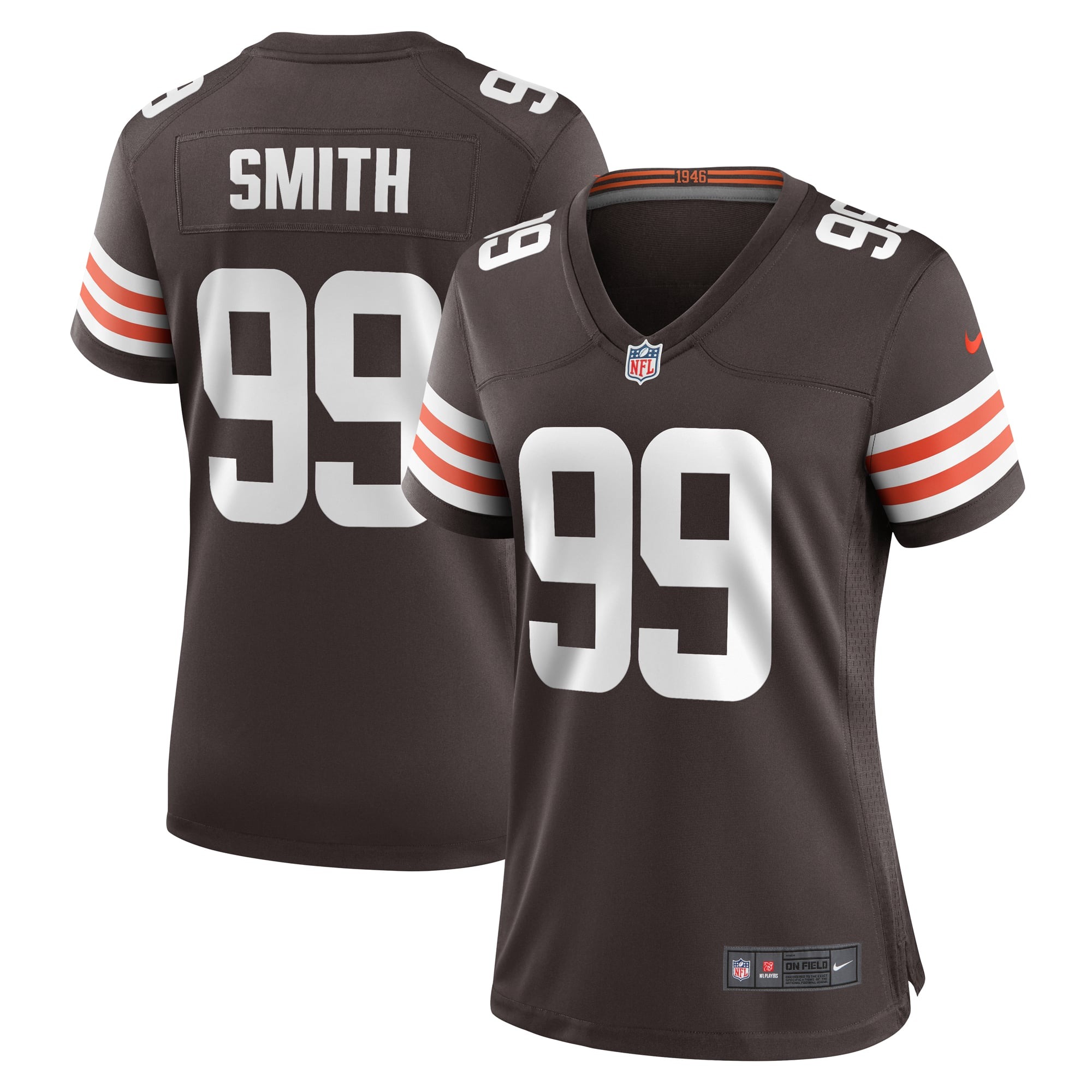 Women's Cleveland Browns Za'Darius Smith Brown Team Game Jersey