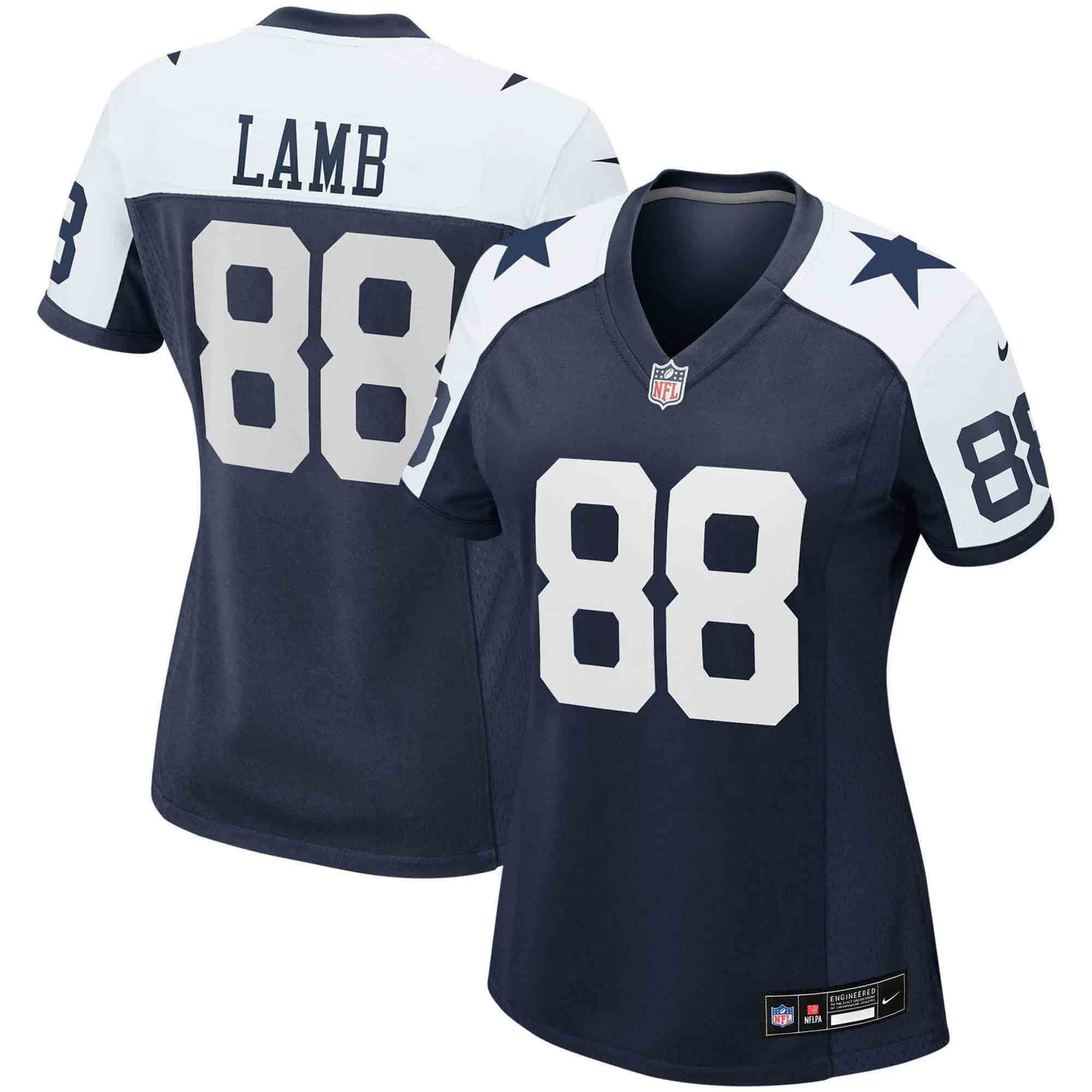 Women's Dallas Cowboys CeeDee Lamb Navy Alternate Game Team Jersey