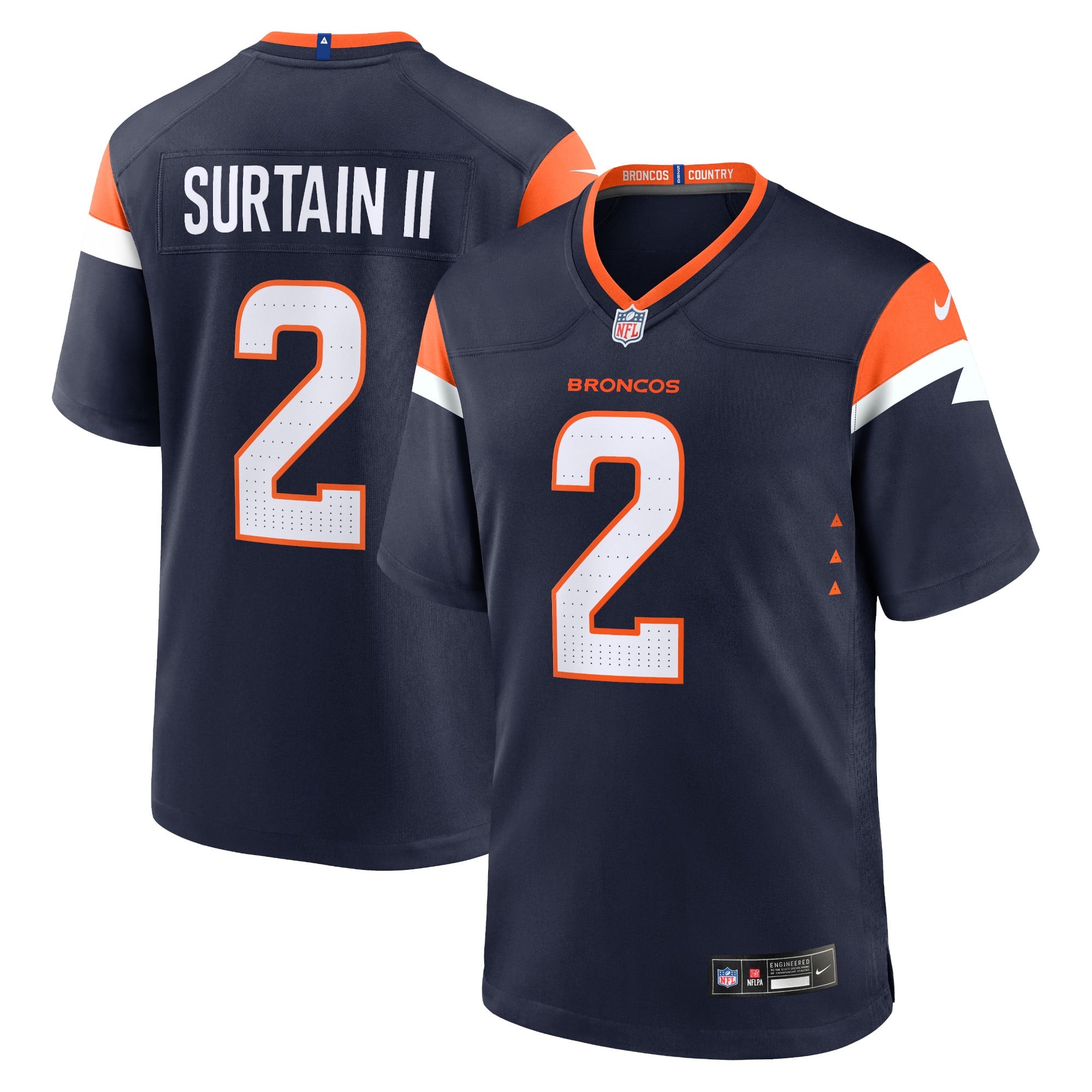 Women's Denver Broncos Patrick Surtain II Navy Alternate Game Jersey