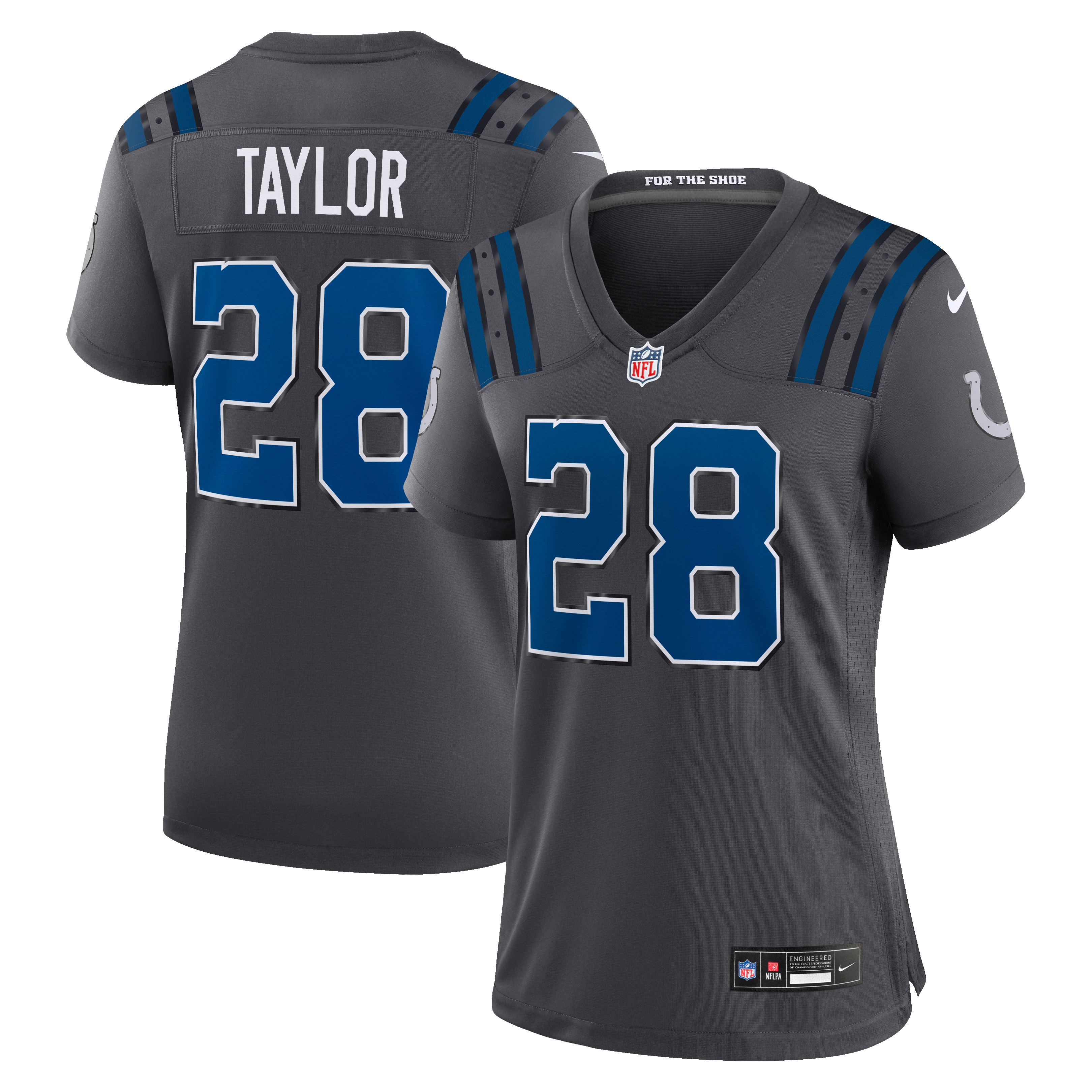 Women's Indianapolis Colts Jonathan Taylor Anthracite 2026 Rivalries Collection Game Jersey