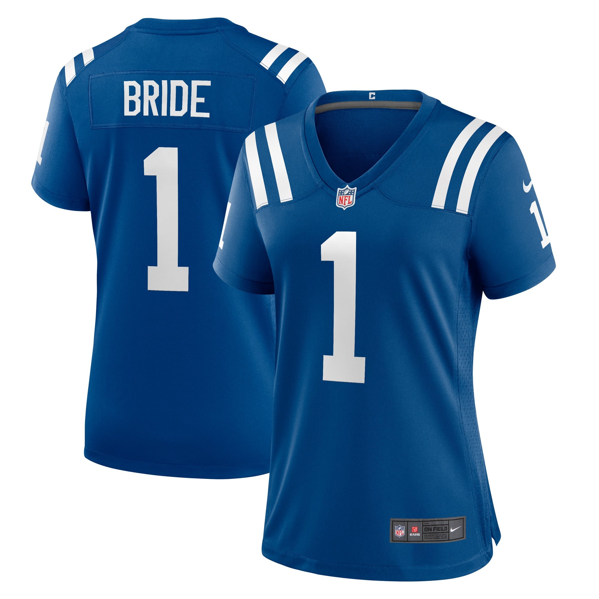 Women's Indianapolis Colts Number 1 Bride Royal Game Jersey
