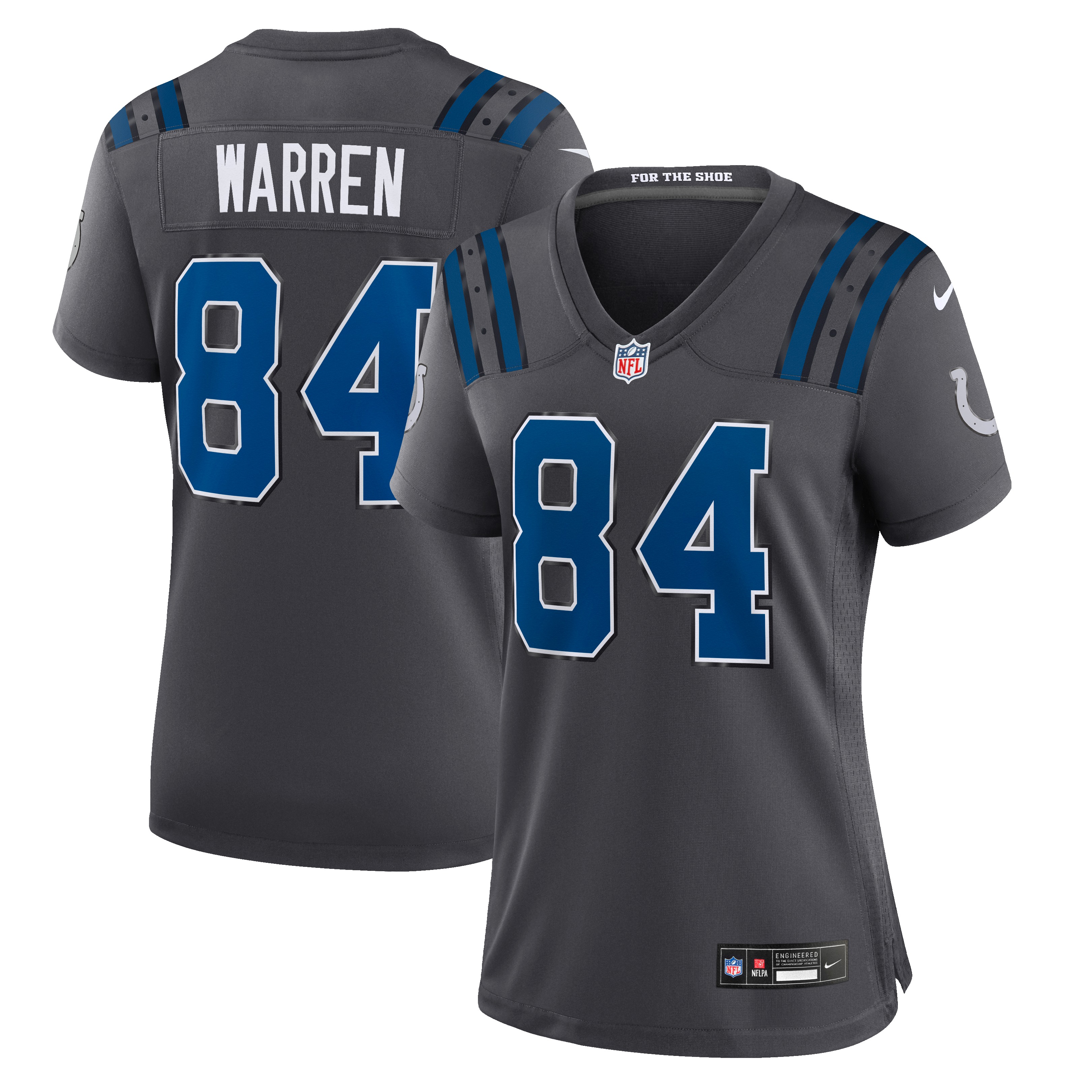 Women's Indianapolis Colts Tyler Warren Anthracite 2026 Rivalries Collection Game Jersey