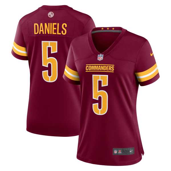 Women's Washington Commanders Jayden Daniels Burgundy Player Game Jersey
