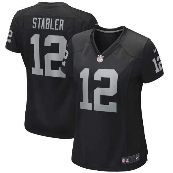 Women's Las Vegas Raiders Ken Stabler Black Game Retired Player Jersey