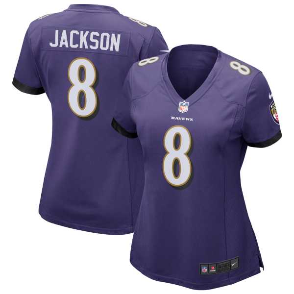 Women's Lamar Jackson Purple Baltimore Ravens Game Jersey