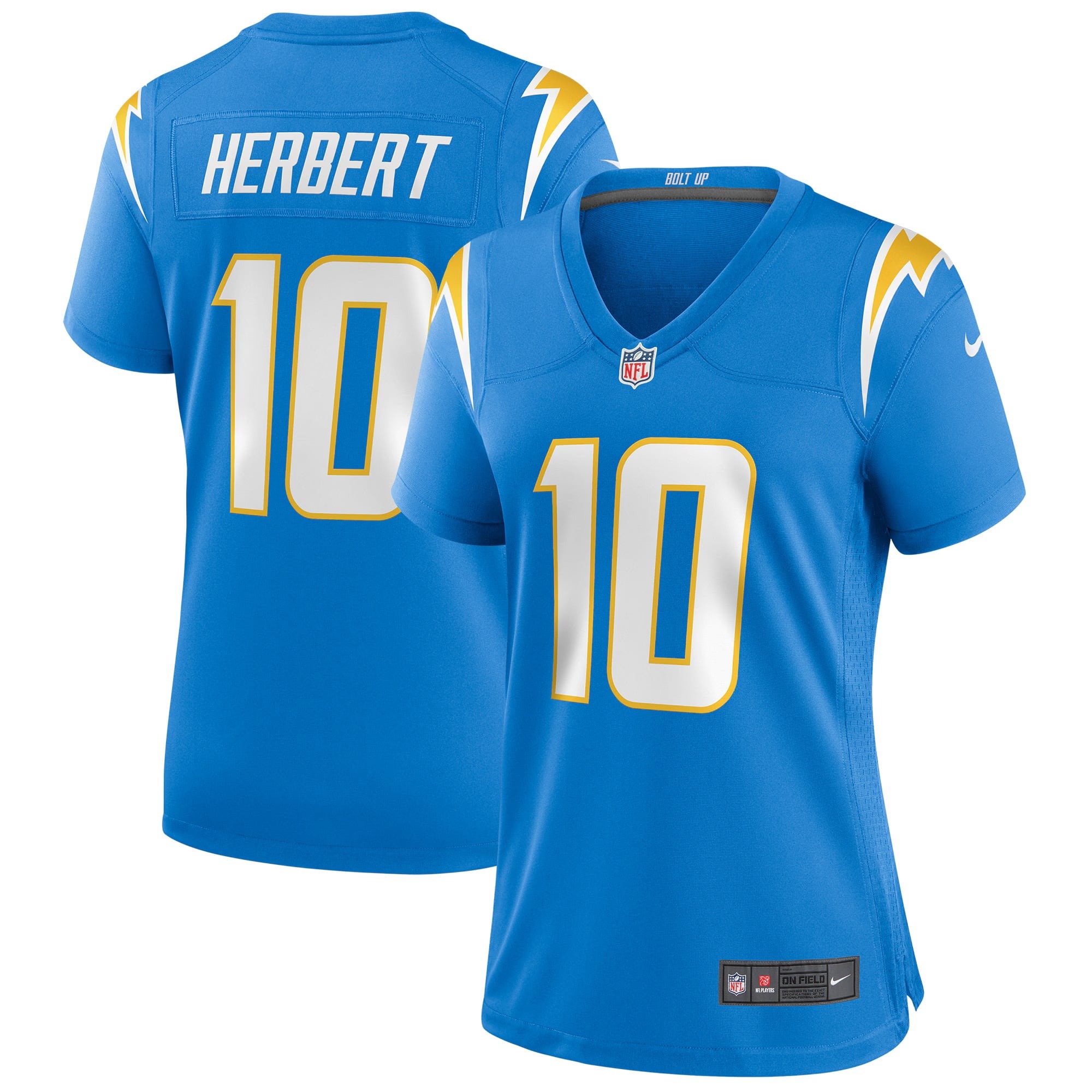 Women's Los Angeles Chargers Justin Herbert Powder Blue Player Game Jersey