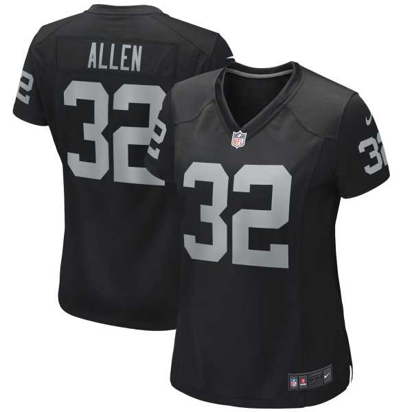 Women's Las Vegas Raiders Marcus Allen Black Game Retired Player Jersey