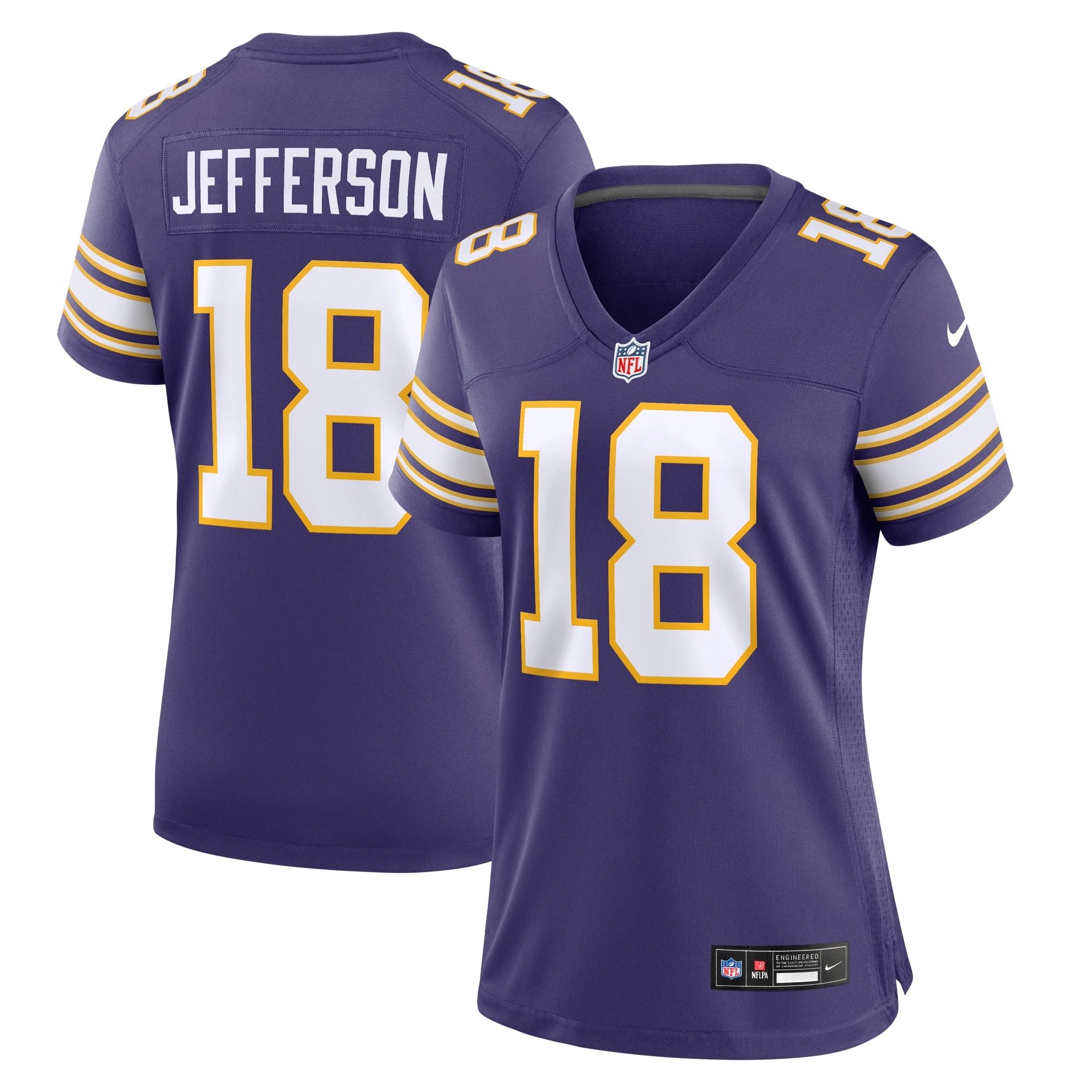 Women's Minnesota Vikings Justin Jefferson Purple Player Jersey