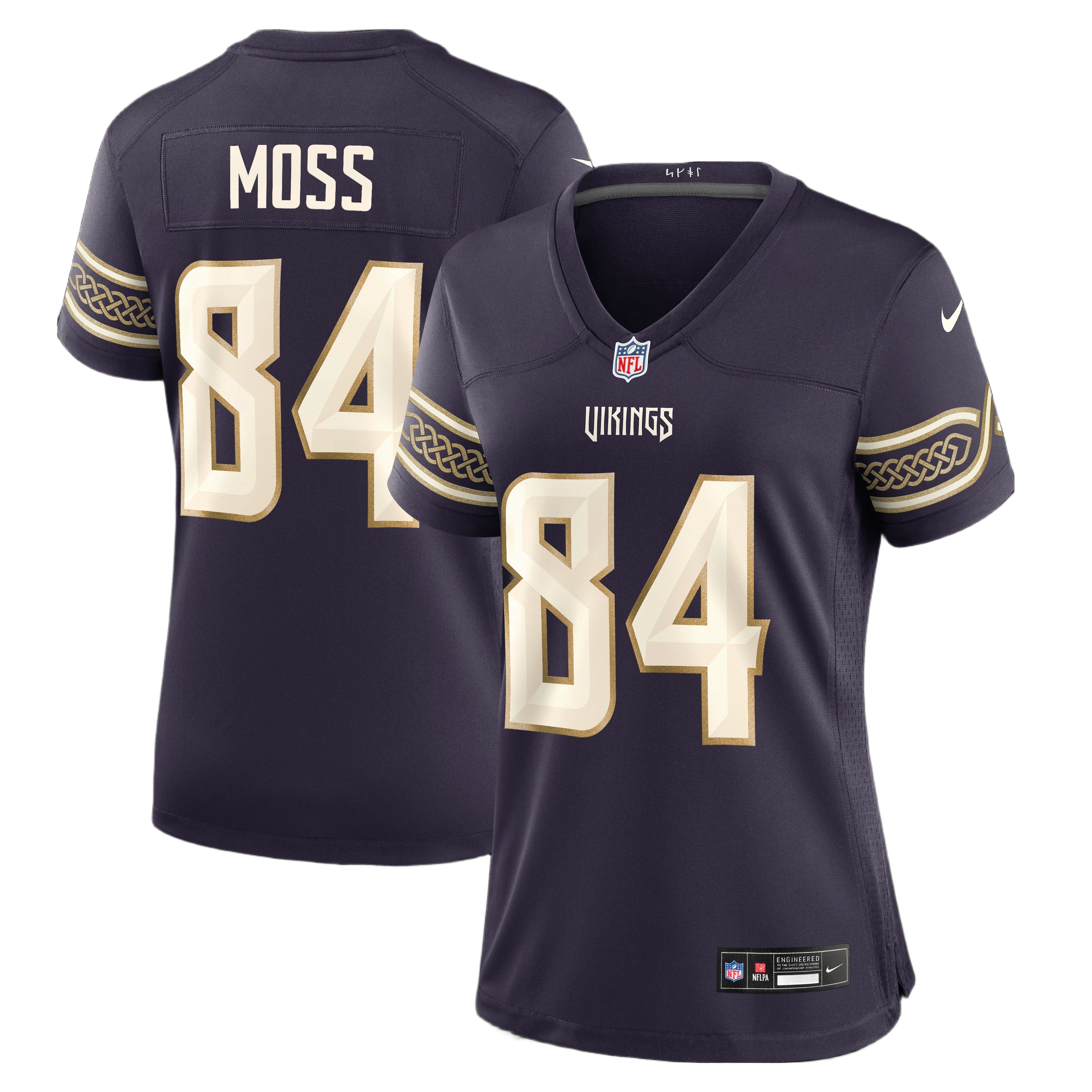Women's Minnesota Vikings Randy Moss Purple 2026 Rivalries Collection Game Jersey