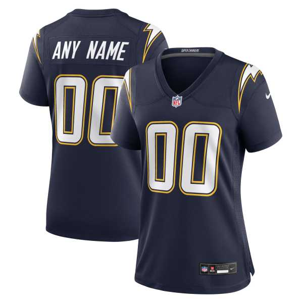 Women's Los Angeles Chargers Navy Alternate Super Chargers Game Custom Jersey