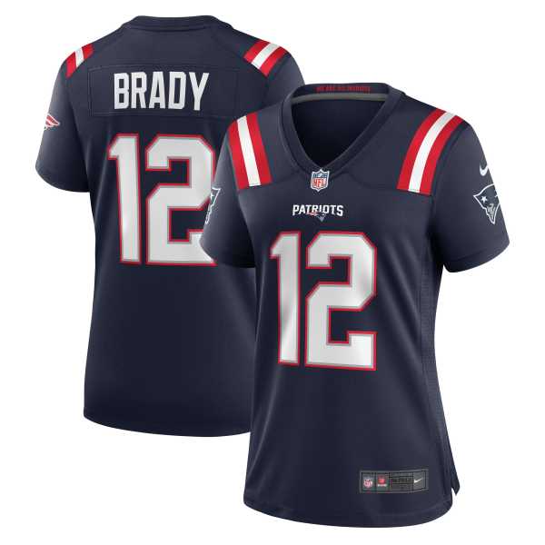 Women's New England Patriots Tom Brady Navy Retired Game Jersey