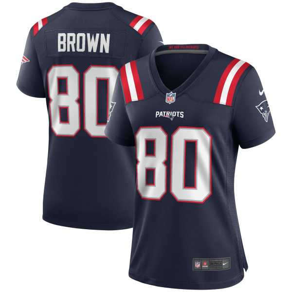 Women's New England Patriots Troy Brown Navy Game Retired Player Jersey