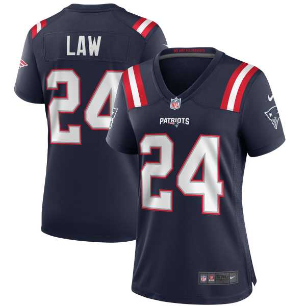 Women's New England Patriots Ty Law Navy Game Retired Player Jersey