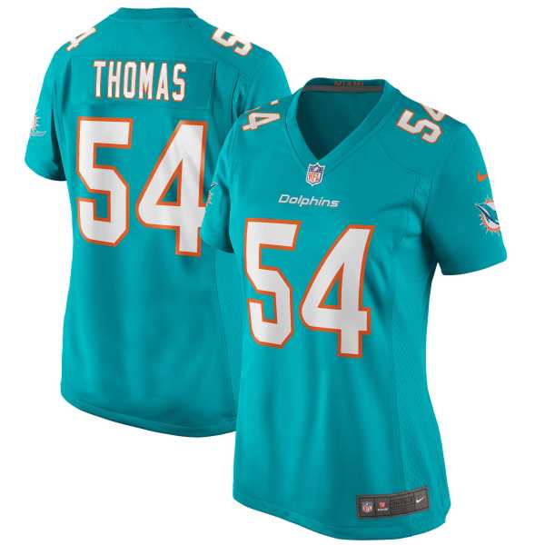 Women's Miami Dolphins Zach Thomas Aqua Game Retired Player Jersey