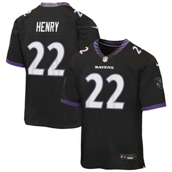 Derrick Henry Baltimore Ravens Youth Alternate Game Jersey - Black