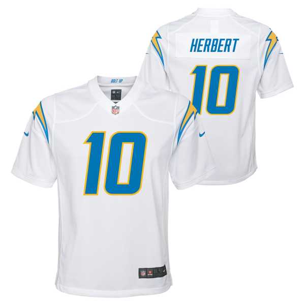 Youth Los Angeles Chargers Justin Herbert White Game Jersey